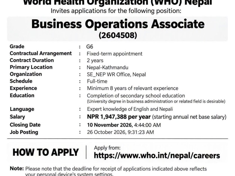 Business operations Associate